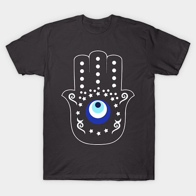 Hand of Hamsa fatima evil eye T-Shirt by livania